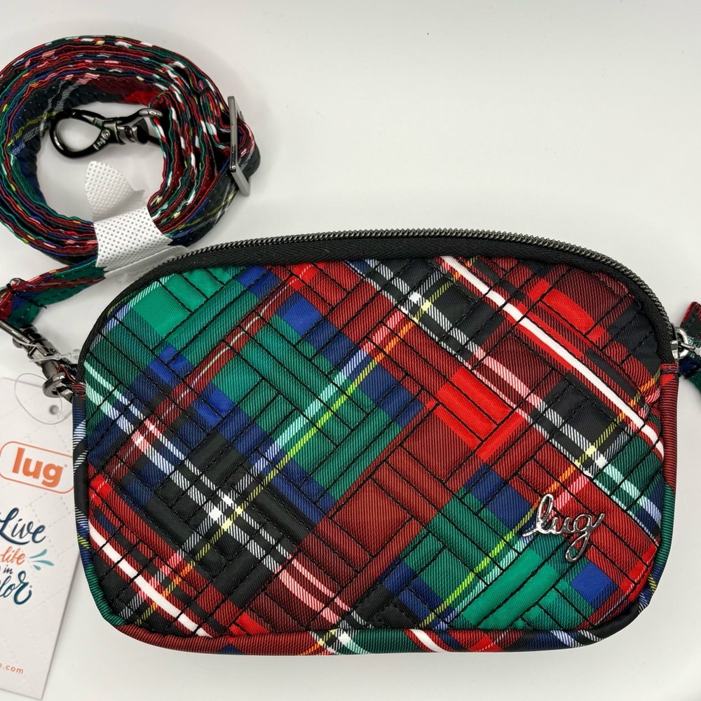 Lug Tartan Crossbody Bag - Red, Green, Black